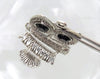Owl Antique Silver 72x34mm Alloy Metal Pendant - Qty 1 (MB24A) - Beads and Babble