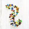 Rainbow Mix - Size 7x5mm to 12x7mm Recycled Glass Teardrop Beads - 30 Inch Strand (AW52) - Beads and Babble