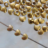Tiny Heart 4x3mm Gold Alloy Metal Beads - Qty 50 (MB172) - Beads and Babble