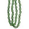 Vintage Matte Green Rounded Corner Cube Glass Beads - 16 Inch Strand (LQ22) - Beads and Babble